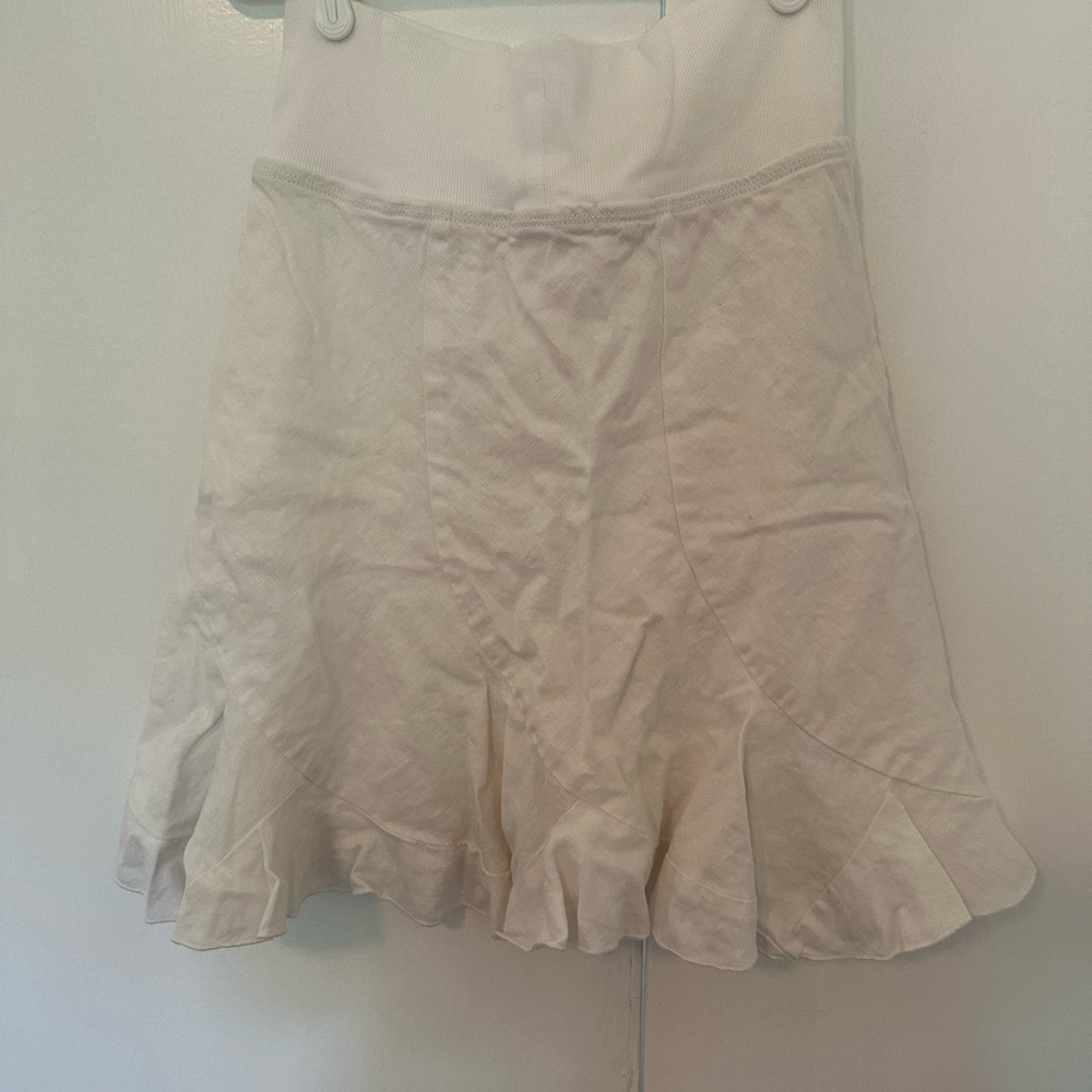 WHBM White Ruffle Skirt